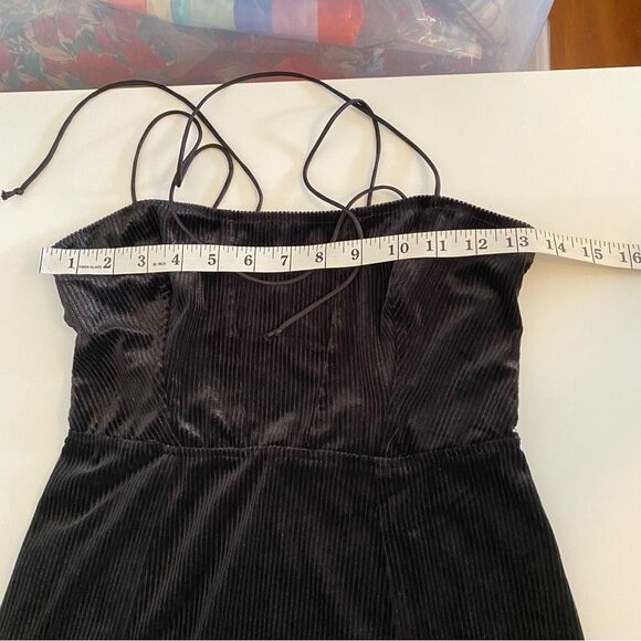 Free People Black Ribbed Velvet Maxi Dress Size XS Tagged - Picture 13 of 16